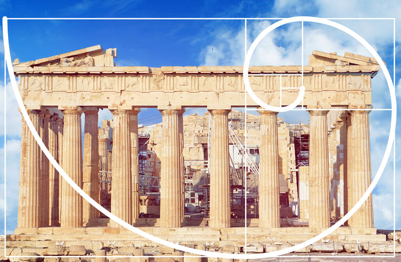 Dãy Fibonacci trong xây dựng kiến trúc đền Parthenon ở Hy Lạp